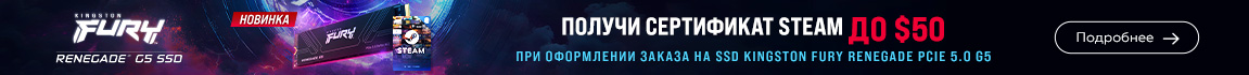 Покупай Kingston FURY Renegade G5 – получай промо-код в Steam до $50