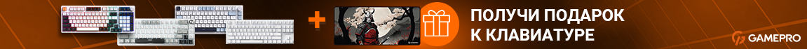 К акционным клавиатурам GamePro получайте стильную игровую поверхность в подарок
