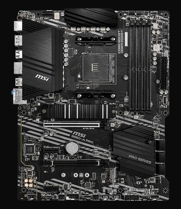 Серія PRO · сокет AM4 · чипсет AMD B550 · ATX