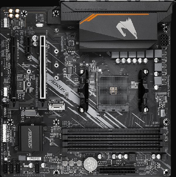 Материнська плата Micro ATX на чипсеті AMD B550 для процесорів Ryzen на сокеті AM4