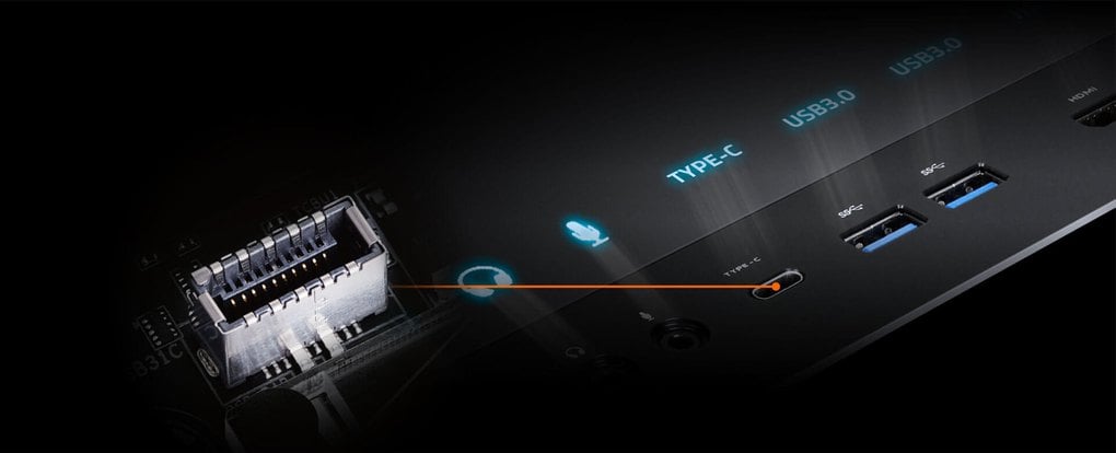 Фронтальний USB Type-C