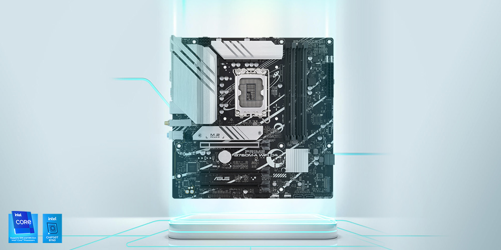 Материнська плата ASUS PRIME B760M-A WIFI D4 — загальний вигляд