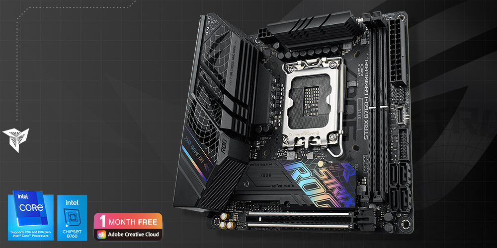 Материнська плата ASUS ROG Strix B760-I Gaming WiFi — загальний вигляд