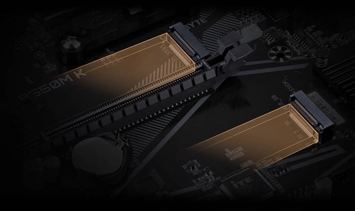 Два роз’єми M.2 для NVMe SSD