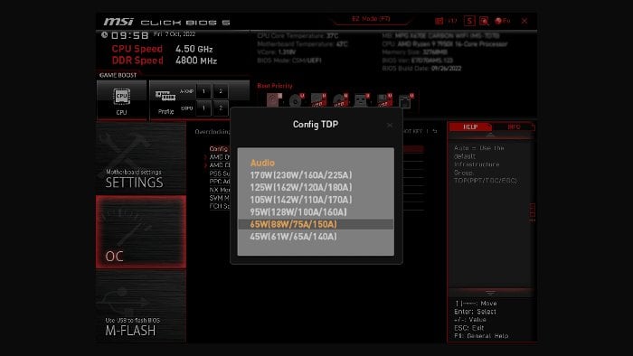Config TDP
