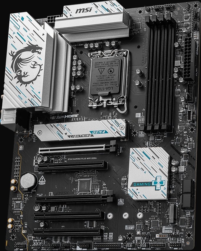 Ігрова ATX-плата на Intel B760 з пам'яттю DDR4