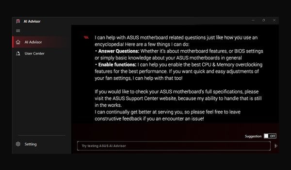 ASUS AI Advisor