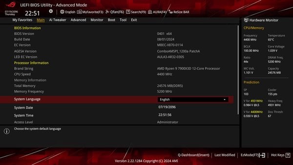 UEFI BIOS Full HD