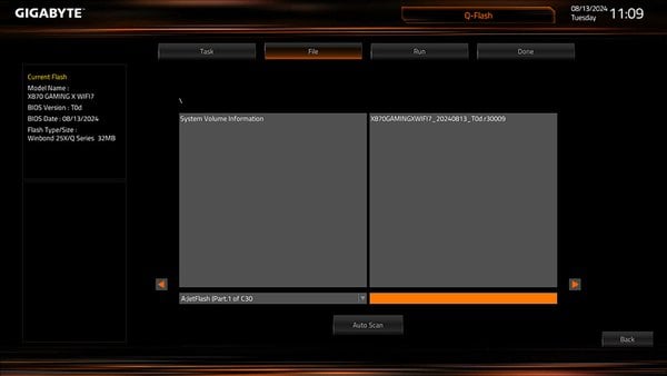 Q-Flash Auto Scan