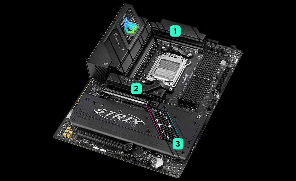 Охолодження ROG Strix B850-F Gaming WiFi
