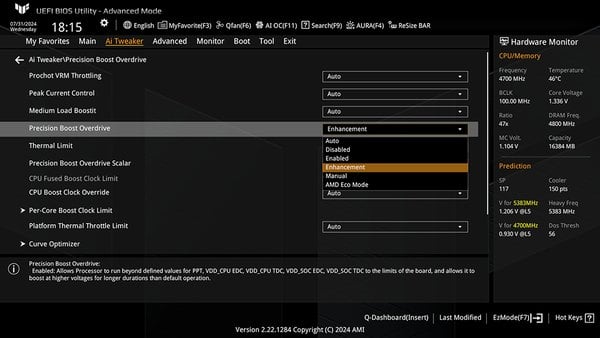 AMD Precision Boost Overdrive