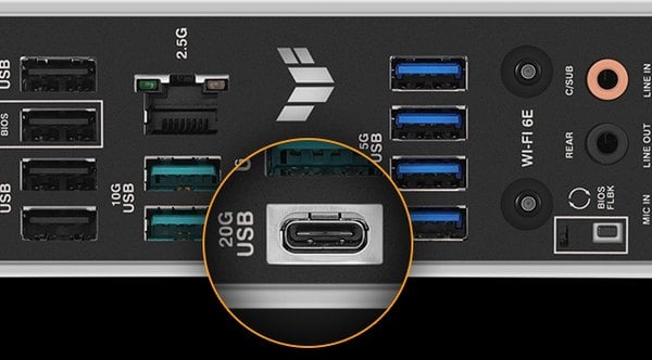 USB 20 Гбіт/с ззаду