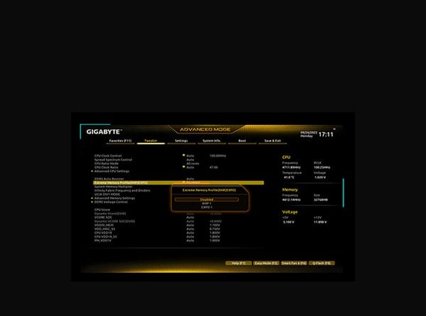 AMD EXPO™ + Intel® XMP