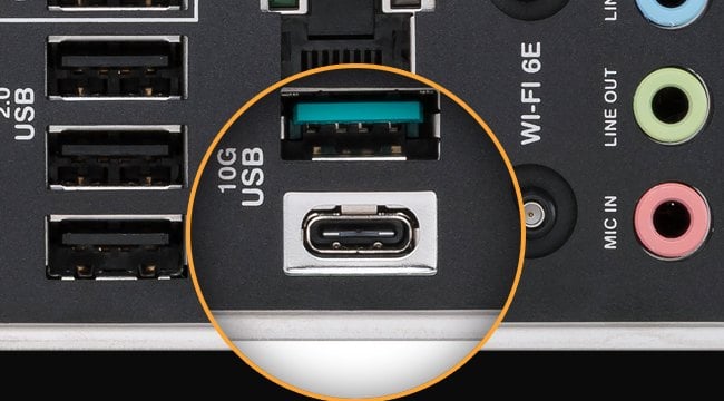USB 10 Гбіт/с ззаду