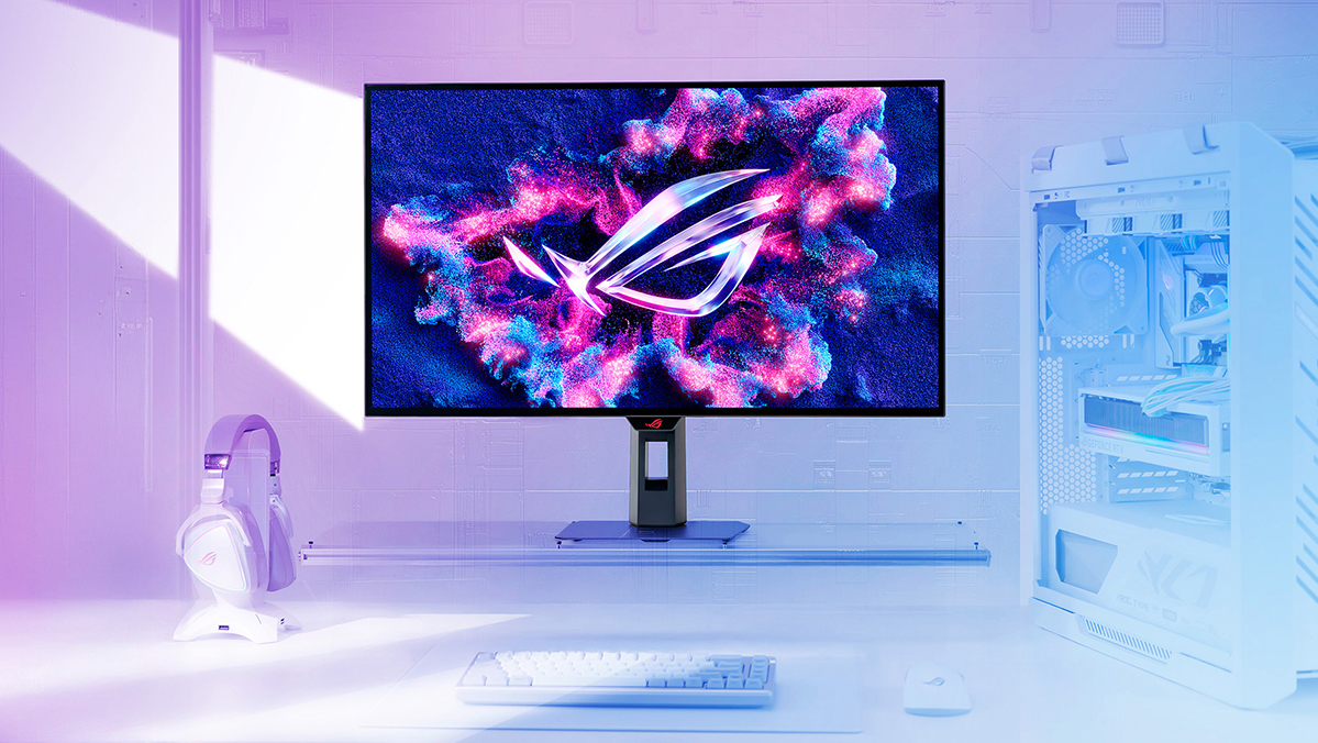 Футуристичний робочий стіл з OLED-монітором ROG