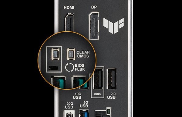 BIOS FlashBack™ + Clear CMOS
